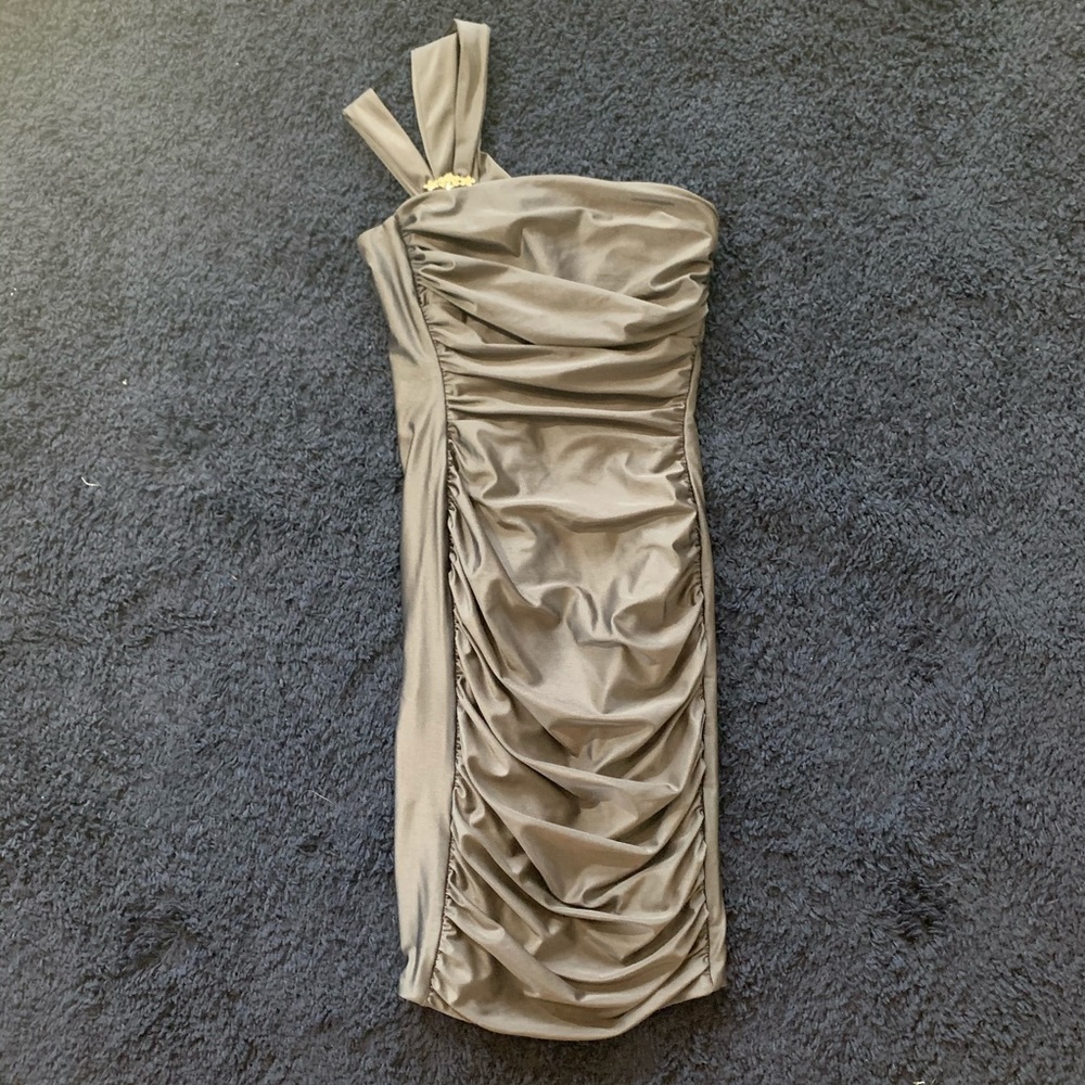 JUNIORS One shoulder fitted prom dress